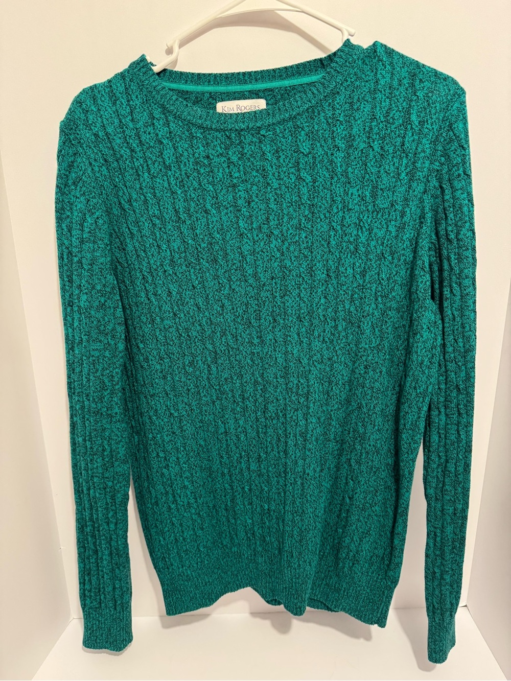 Kim Rogers Perfectly Soft Sweater Women’s M Emerald Green Stretch Festive